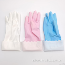 Dipped Flock Lined Work Rubber Gloves Household Glove